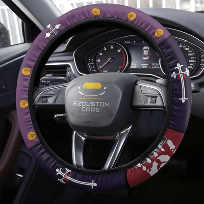 Chrollo Lucifer Anime Steering Wheel Cover Custom Anime Hunter x Hunter Car Accessories