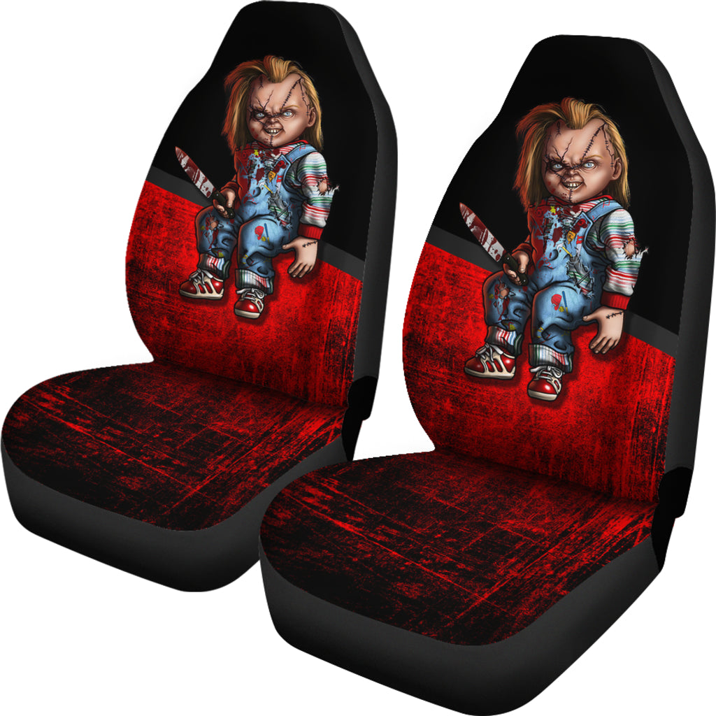 Chucky Blood Horror Film Halloween Car Seat Covers Chucky Horror Film Car Accesories Ci091421