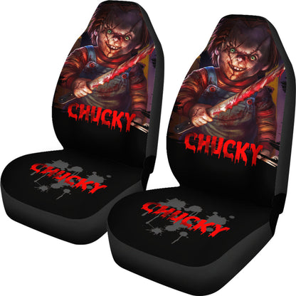 Chucky Blood Horror Halloween Bats Car Seat Covers Chucky Horror Film Car Accesories Ci091521