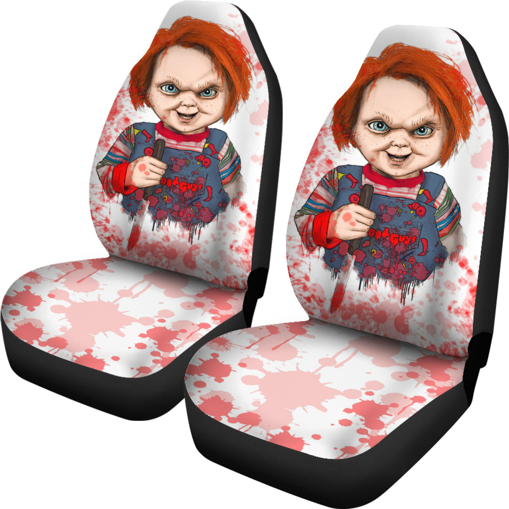 Chucky Blood Horror Halloween Car Seat Covers Chucky Horror Film Car Accesories Ci091421
