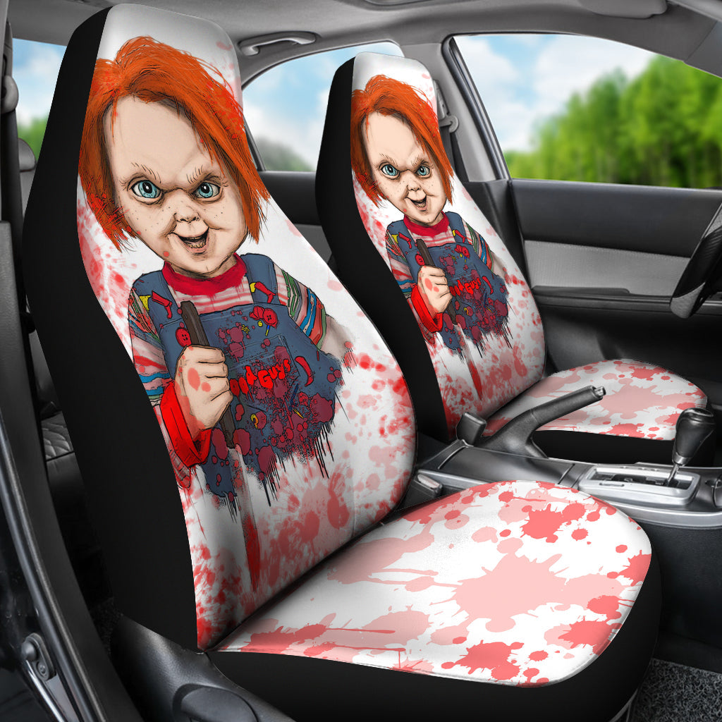 Chucky Blood Horror Halloween Car Seat Covers Chucky Horror Film Car Accesories Ci091421