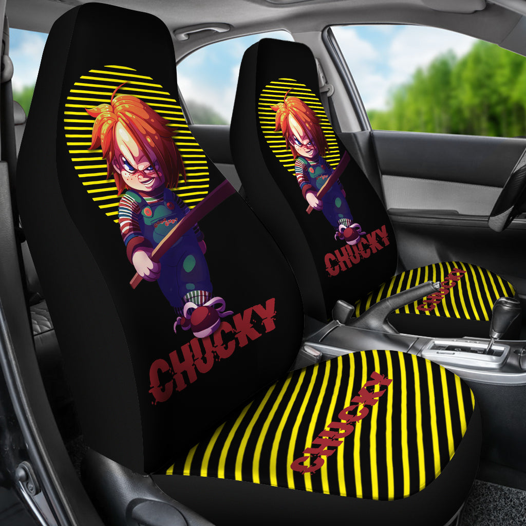 Chucky Horror Film Minimal Car Seat Covers Chucky Horror Film Car Accesories Ci091421