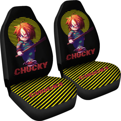 Chucky Horror Film Minimal Car Seat Covers Chucky Horror Film Car Accesories Ci091421