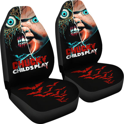 Chucky Horror Halloween Bats Car Seat Covers Chucky Horror Film Car Accesories Ci091521