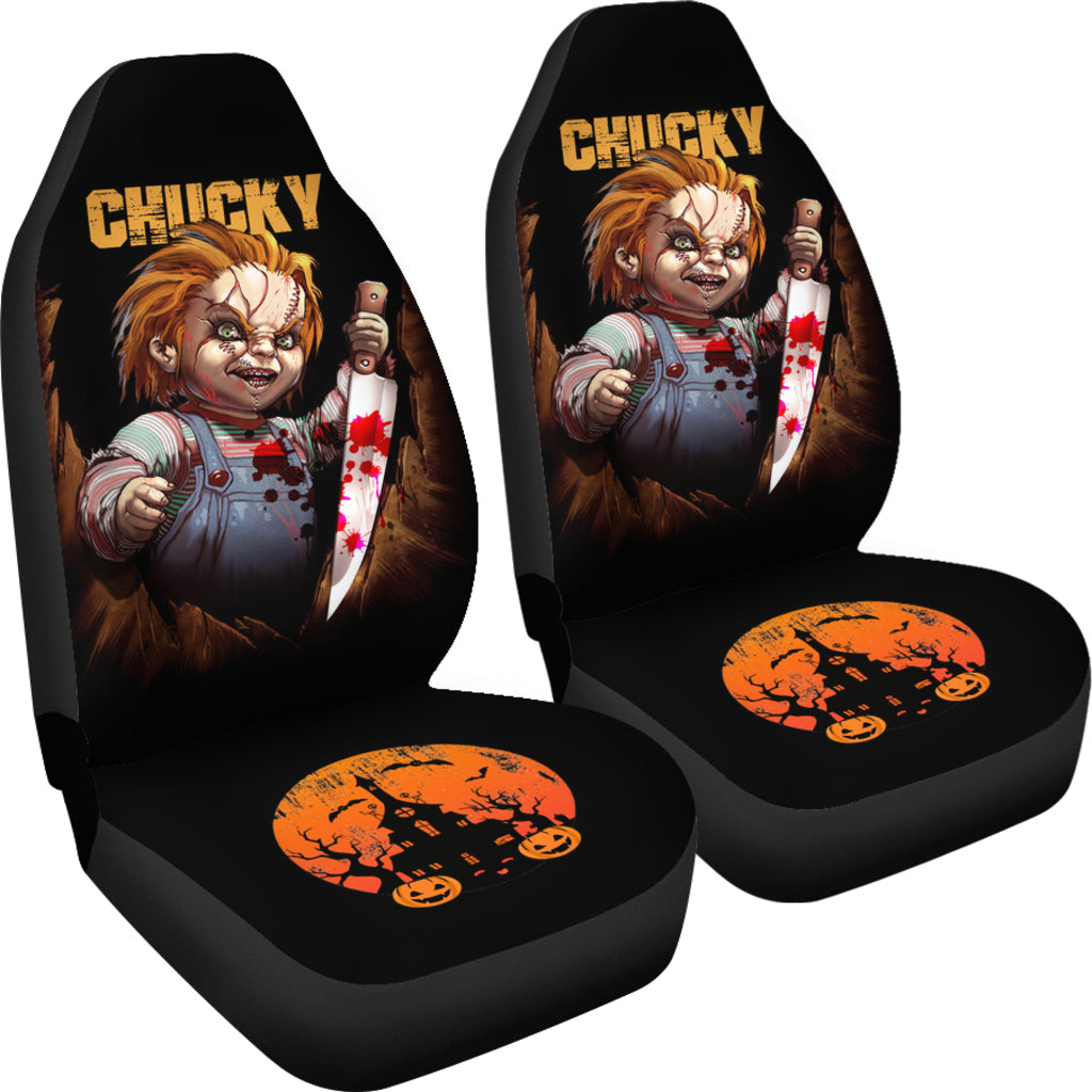 Chucky Horror Movie Iron Halloween Car Seat Covers Chucky Horror Film Car Accesories Ci091121