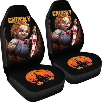 Chucky Horror Movie Iron Halloween Car Seat Covers Chucky Horror Film Car Accesories Ci091121