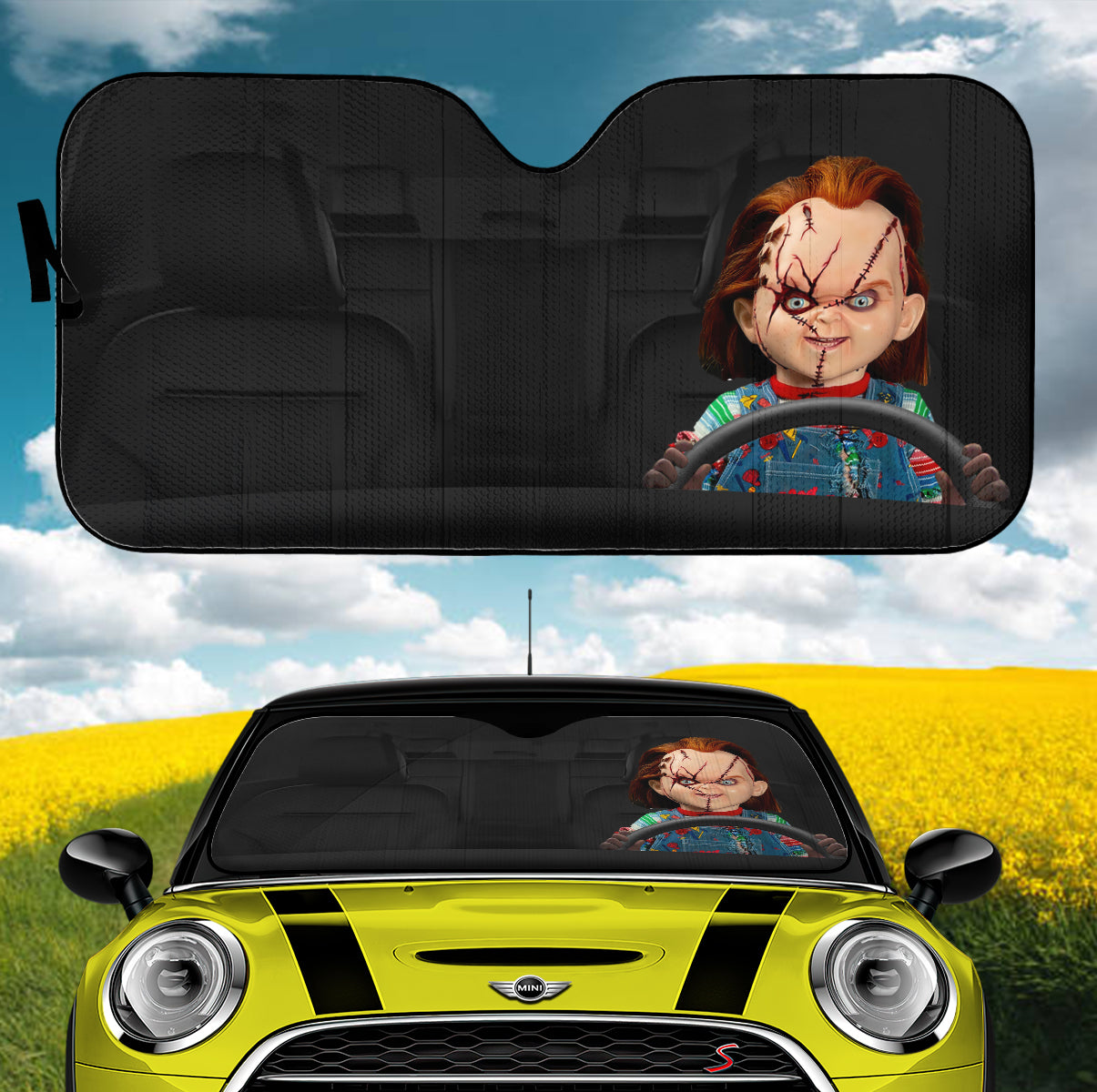 Chucky Horror Movies Car Auto Sunshades
