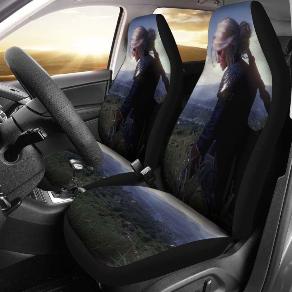Ciri Car Seat Covers The Witcher 3: Wild Hunt Game Fan Gift Universal Fit 051012