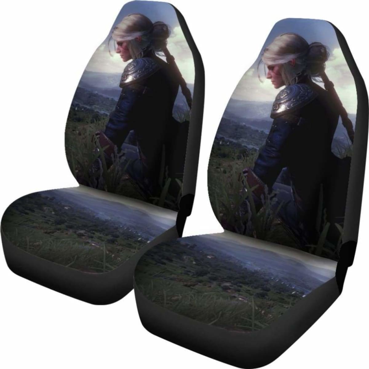 Ciri Car Seat Covers The Witcher 3: Wild Hunt Game Fan Gift Universal Fit 051012