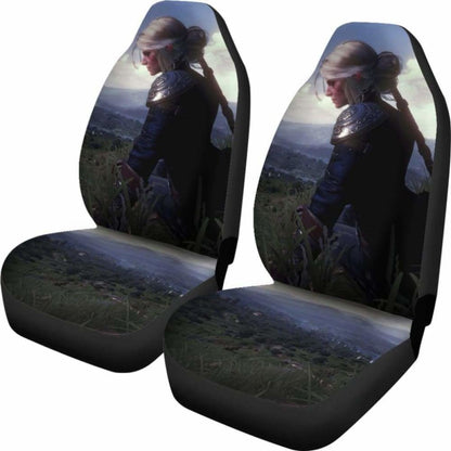 Ciri Car Seat Covers The Witcher 3: Wild Hunt Game Fan Gift Universal Fit 051012