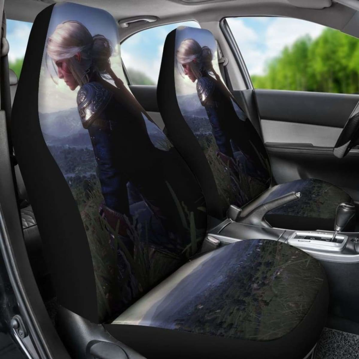 Ciri Car Seat Covers The Witcher 3: Wild Hunt Game Fan Gift Universal Fit 051012