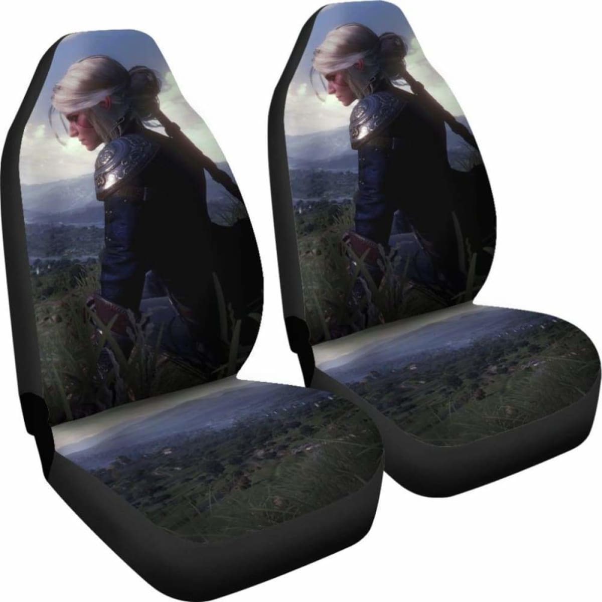 Ciri Car Seat Covers The Witcher 3: Wild Hunt Game Fan Gift Universal Fit 051012