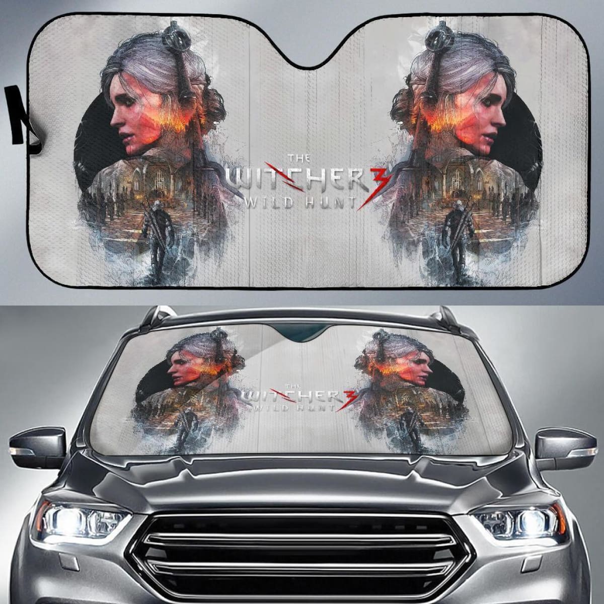Ciri The Witcher Art Auto Sun Shade Nh06 Universal Fit 111204