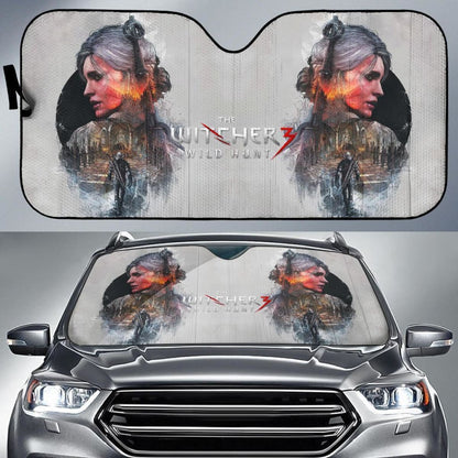 Ciri The Witcher Art Auto Sun Shade Nh06 Universal Fit 111204