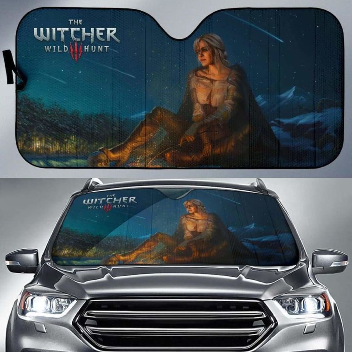 Ciri The Witcher 3: Wild Hunt Car Sun Shades Game Fan Gift Universal Fit 051012