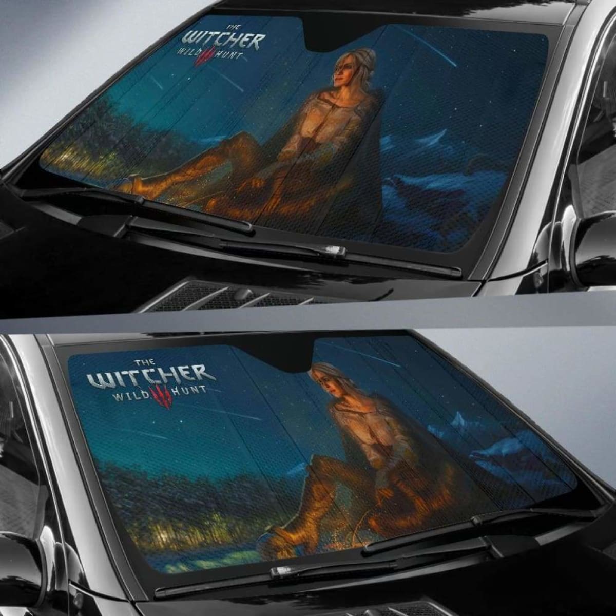 Ciri The Witcher 3: Wild Hunt Car Sun Shades Game Fan Gift Universal Fit 051012