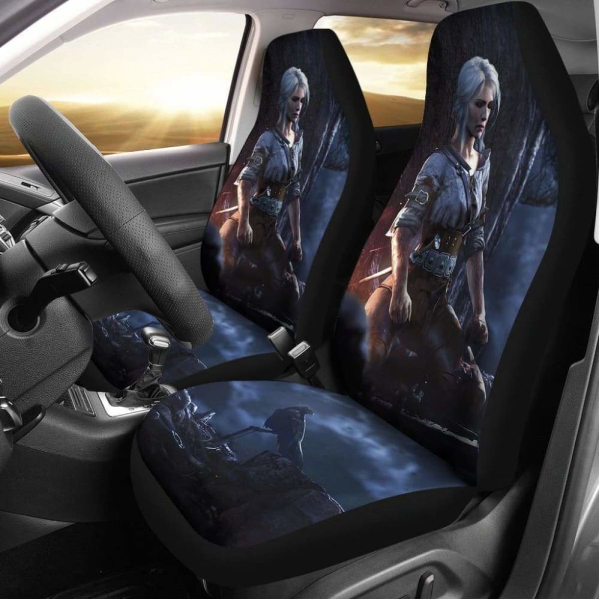 Ciri The Witcher 3: Wild Hunt Game Fan Gift Car Seat Covers Universal Fit 051012