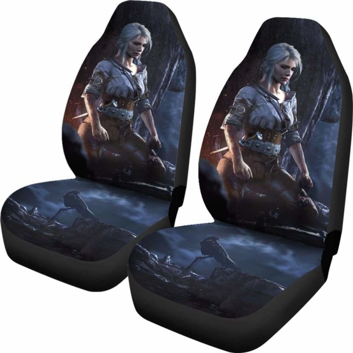 Ciri The Witcher 3: Wild Hunt Game Fan Gift Car Seat Covers Universal Fit 051012