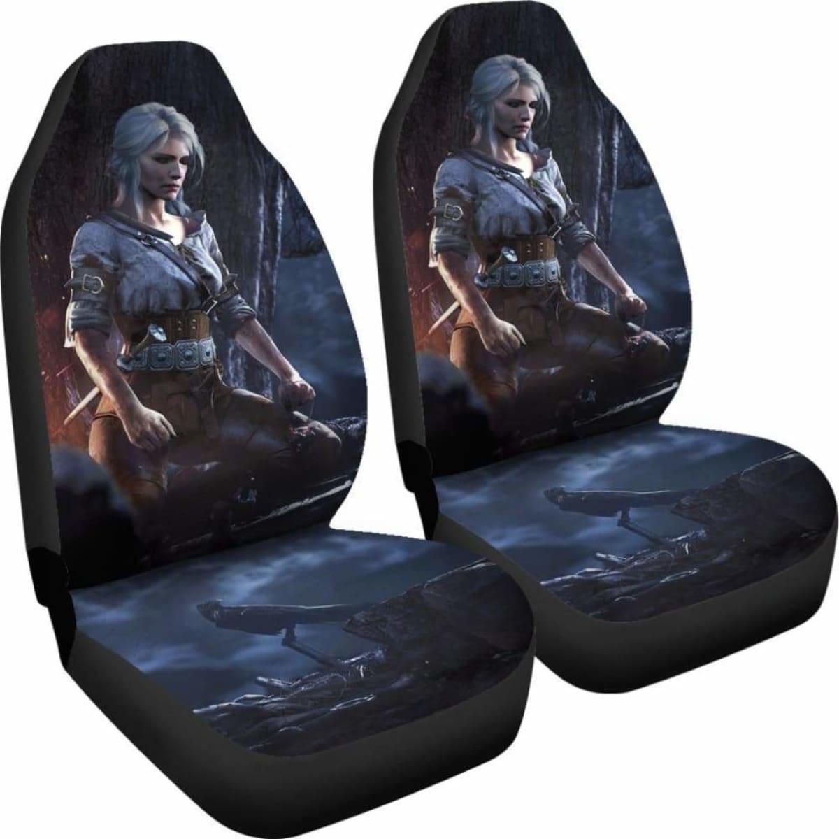 Ciri The Witcher 3: Wild Hunt Game Fan Gift Car Seat Covers Universal Fit 051012
