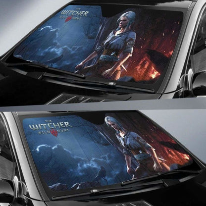 Ciri The Witcher 3: Wild Hunt Game Fan Gift Car Sun Shades Universal Fit 051012