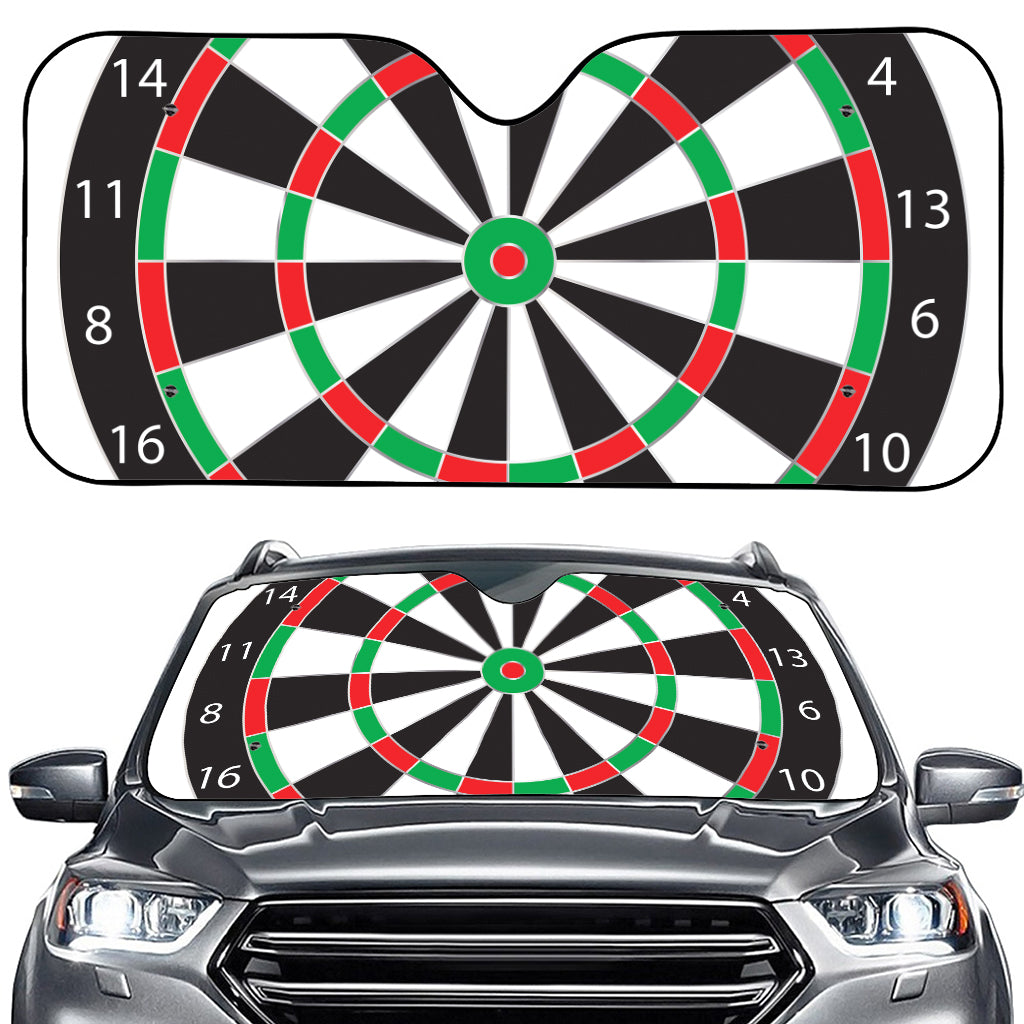 Classic Dartboard Print Car Windshield Sun Shade