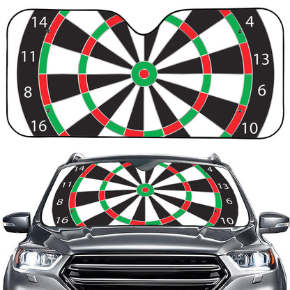 Classic Dartboard Print Car Windshield Sun Shade
