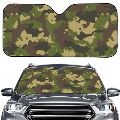 Classic Green Camouflage Print Car Windshield Sun Shade