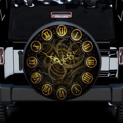 Clock Hidden Gear Car Spare Tire Cover