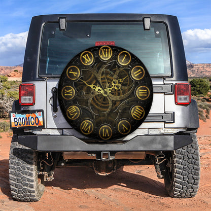 Clock Hidden Gear Car Spare Tire Cover