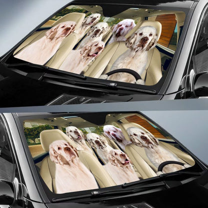 Clumber Spaniel Car All Over Printed 3D Sun Shade