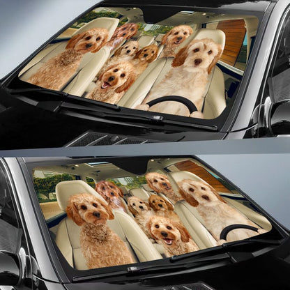 Cockapoo Car All Over Printed 3D Sun Shade