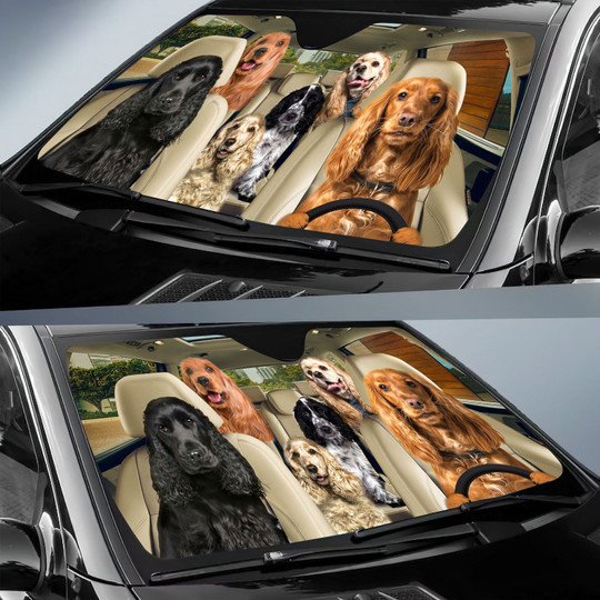 Cocker Spaniel All Over Printed 3D Sun Shade