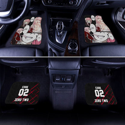 Code:002 Zero Two Car Floor Mats Custom DARLING In The FRANXX Anime For Anime Fans