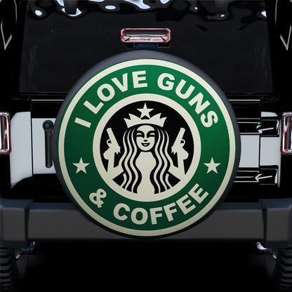 Coffee Funny Mermaid Car Spare Tire Cover
