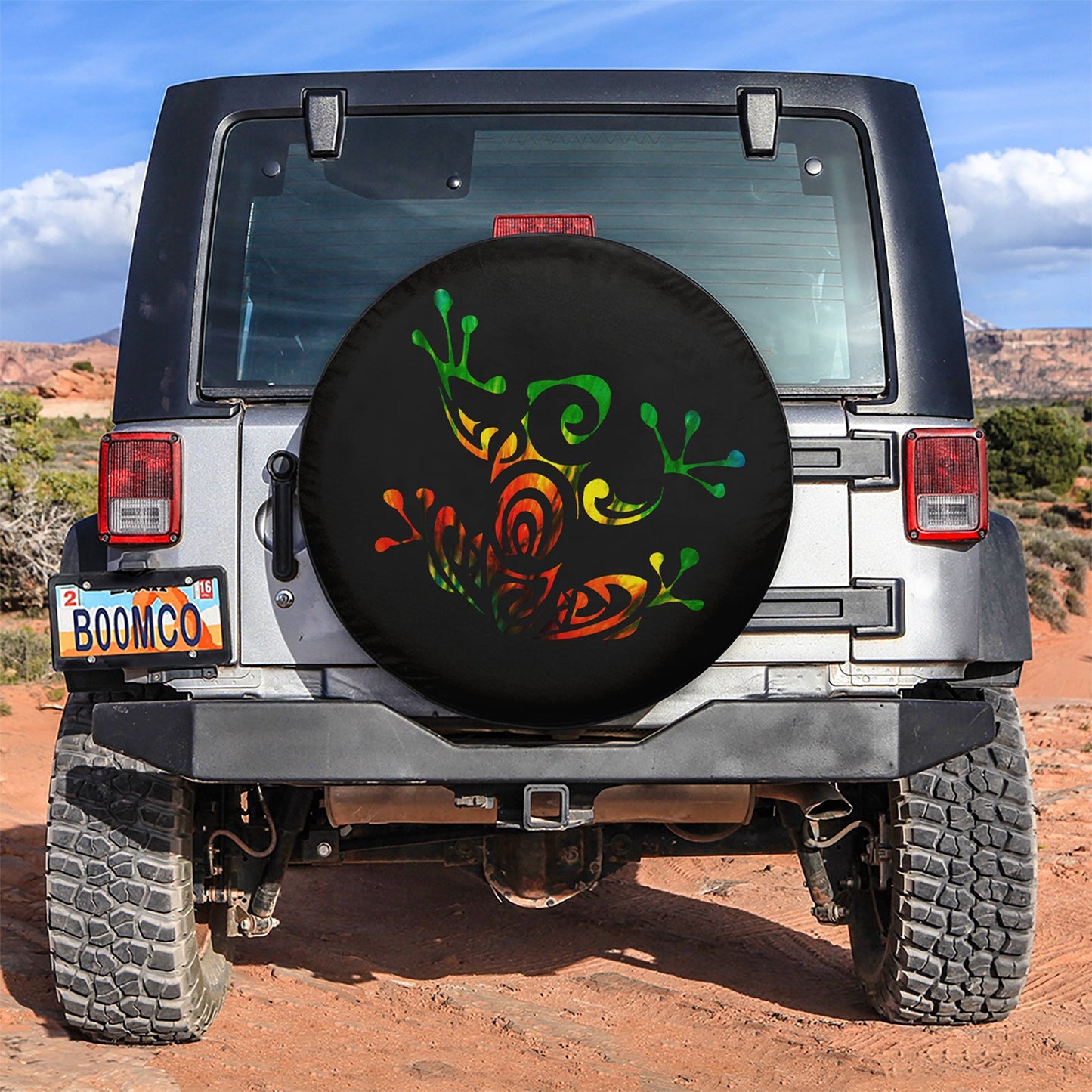 Color Frog Car Spare Tire Cover