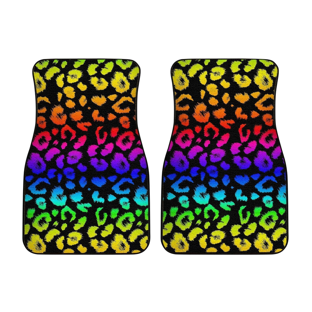 Colorful Cheetah Print Car Floor Mats Custom Skin Animal Car Accessories