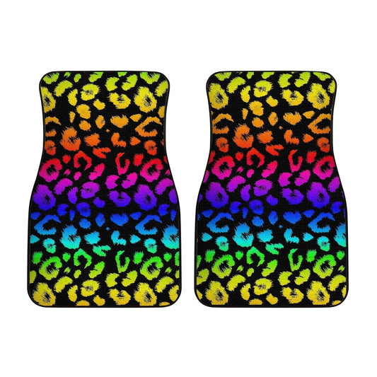 Colorful Cheetah Print Car Floor Mats Custom Skin Animal Car Accessories