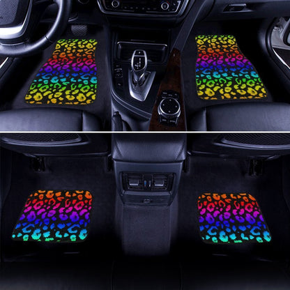 Colorful Cheetah Print Car Floor Mats Custom Skin Animal Car Accessories