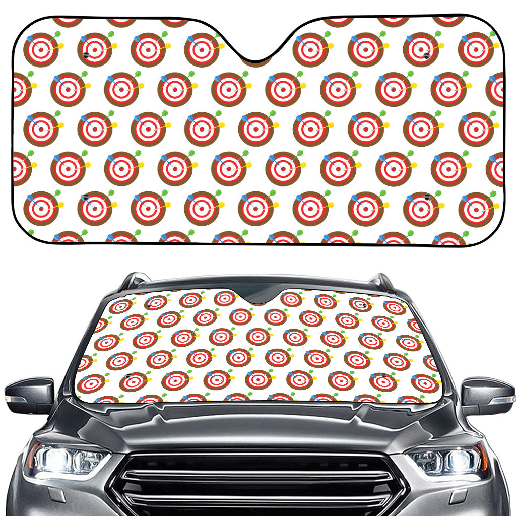 Colorful Darts And Dartboard Print Car Windshield Sun Shade