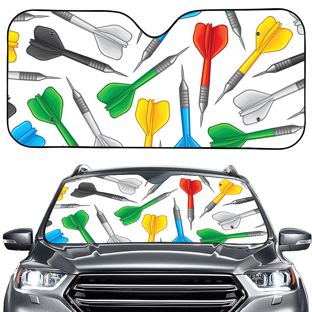 Colorful Darts Pattern Print Car Windshield Sun Shade
