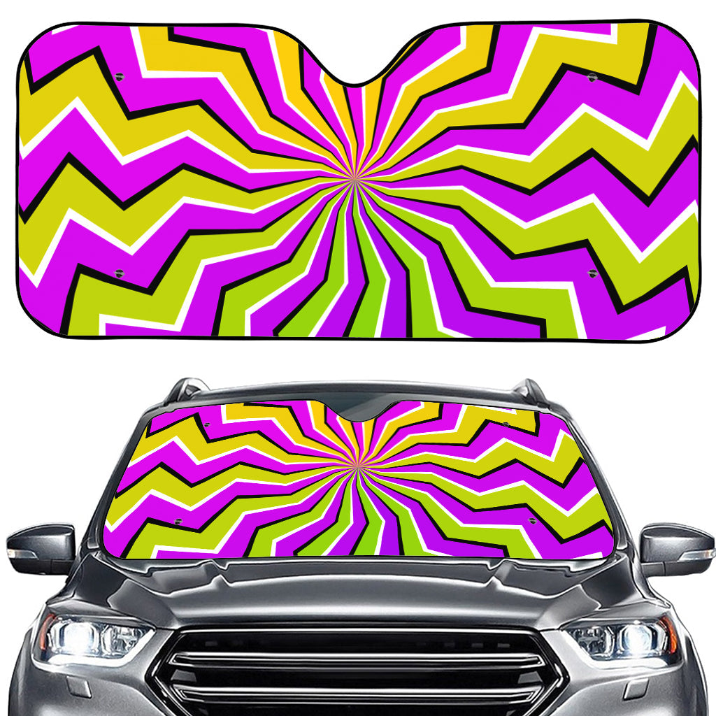 Colorful Dizzy Moving Optical Illusion Car Windshield Sun Shade
