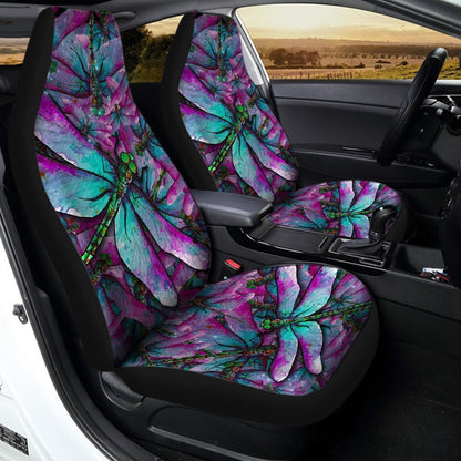 Colorful Dragonfly Car Seat Covers Custom Cool Car Accessories