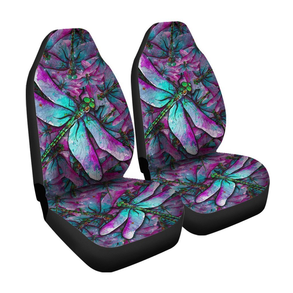 Colorful Dragonfly Car Seat Covers Custom Cool Car Accessories