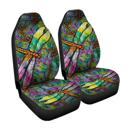 Colorful Dragonfly Car Seat Covers Custom Dragonfly Car Accessories