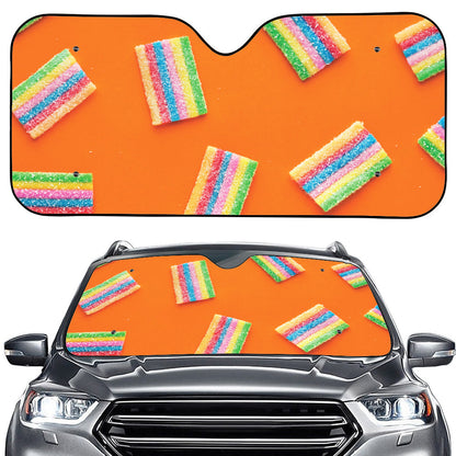 Colorful Gummy Print Car Windshield Sun Shade