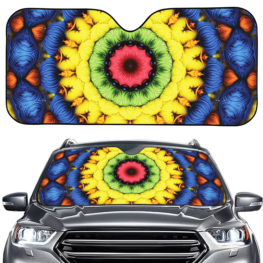 Colorful Kaleidoscope Print Car Windshield Sun Shade