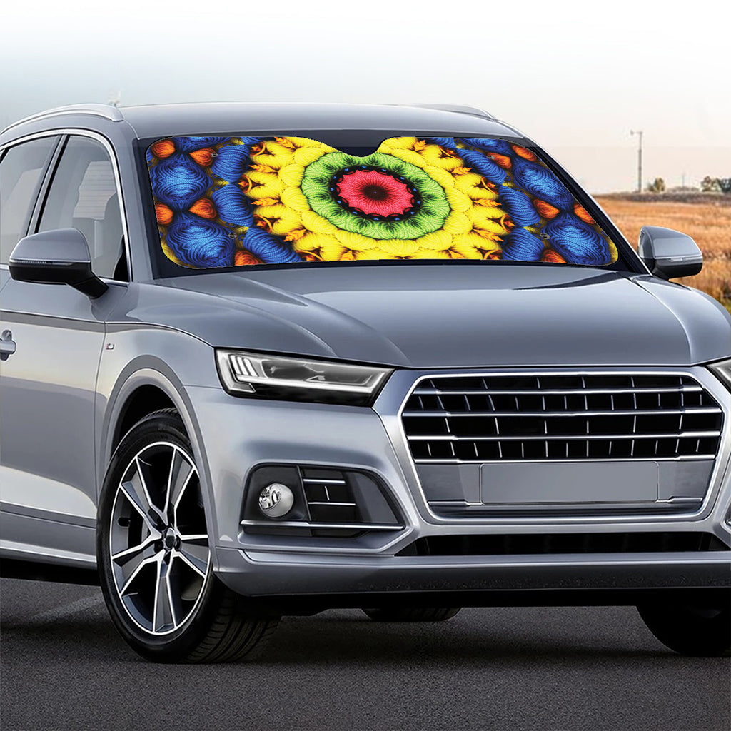 Colorful Kaleidoscope Print Car Windshield Sun Shade