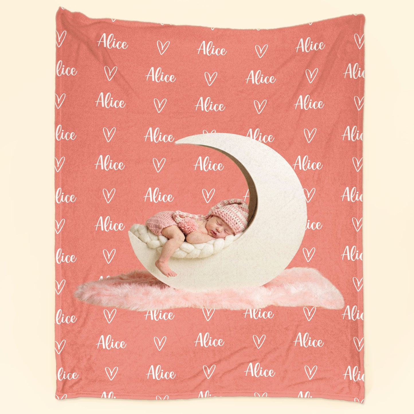 Personalized Name And Photo Blanket For Baby - Personalized Photo Blanket