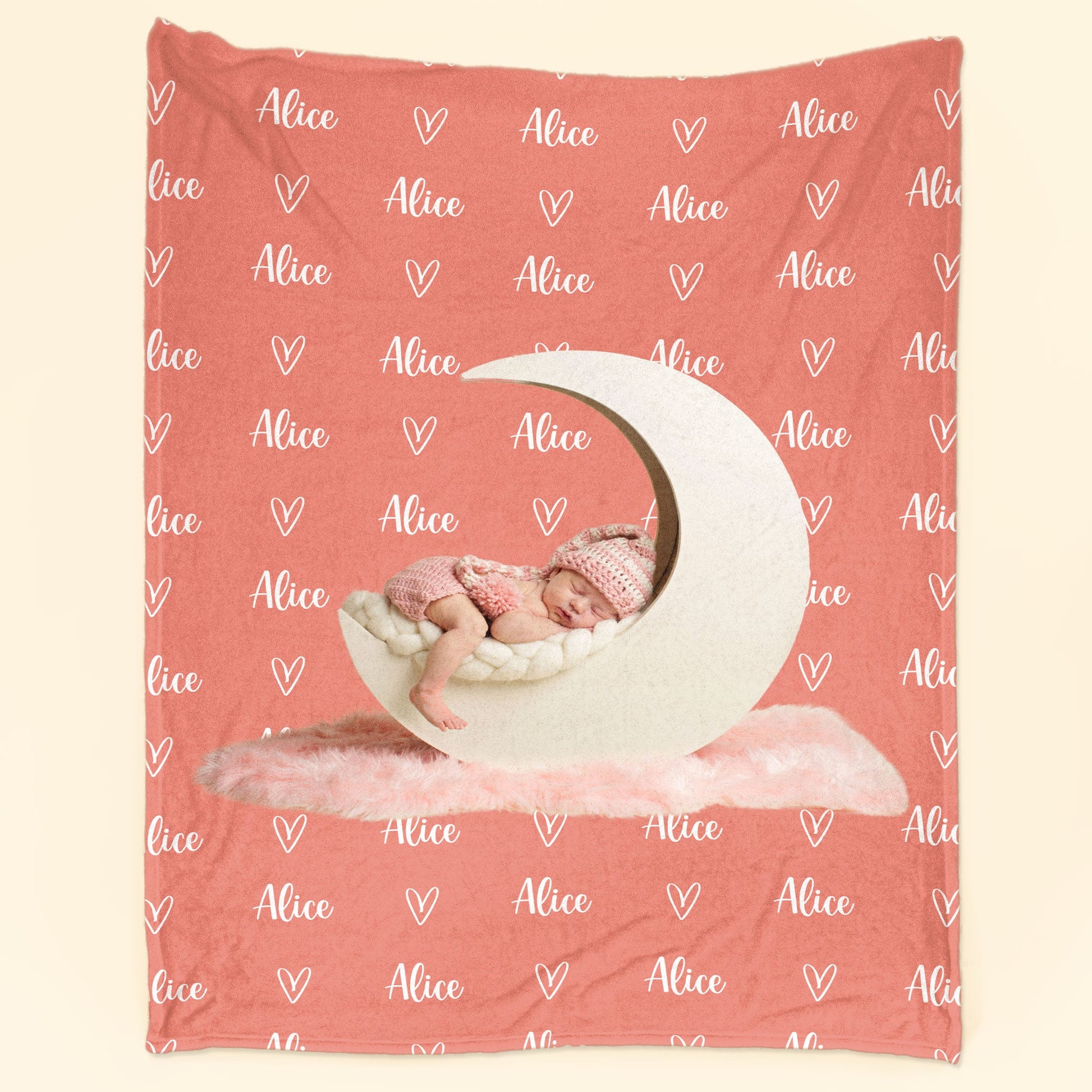 Personalized Name And Photo Blanket For Baby - Personalized Photo Blanket