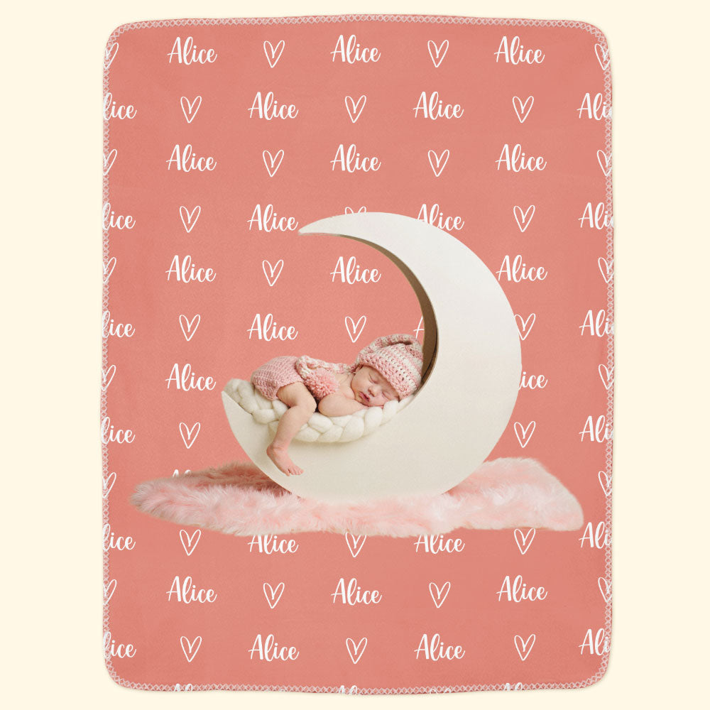 Personalized Name And Photo Blanket For Baby - Personalized Photo Blanket